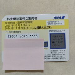 ANA株主優待券の画像