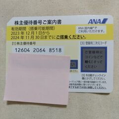 ANA株主優待券の画像