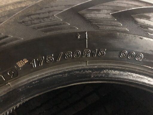YOKOHAMA ice GUARD G075 175/80R15 15インチ スタッドレス 4本 19年製 バリ溝 テリオスキッド パジェロミニ等　(KTF018)