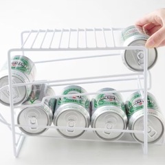 【上部棚付き】転がる缶ストッカー ＜8本収納可能＞  の画像