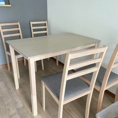 家具 ダイニングテーブル椅子5点セット
