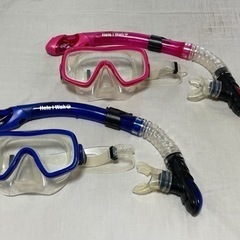シュノーケリング用　水中メガネ、シュノーケル　ペアセット