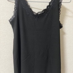 INGNI 🩷イング　美品　襟レースキャミソール　黒　