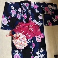 女児　150 浴衣　帯付き　美品