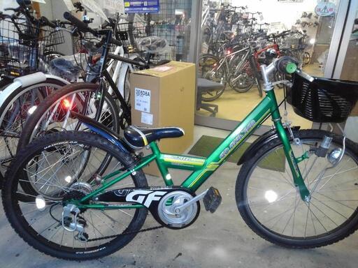 中古子供自転車３１６２　２４インチ　６段ギヤ　LEDダイナモライト　 身長124㎝前後