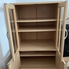 木製 本棚 食器棚 の画像