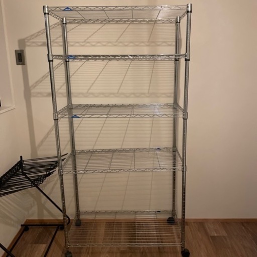 家具　収納ラック　銀ラック　スチールラック5段