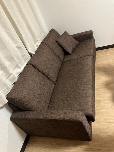 3人掛けソファー　オットマン　クッション付き