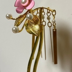 かんざし ビラかんざし 花嫁 婚礼 手作り SAN originalの画像