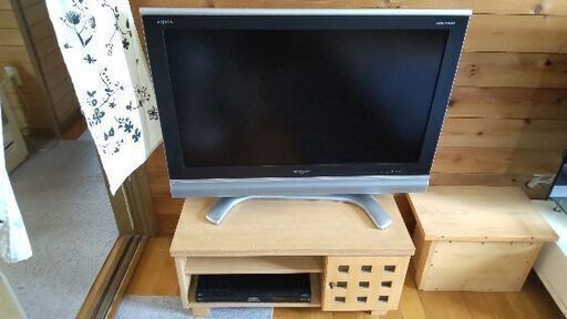 SHARP AQUOS 37型 + Panasonic DIGA + テレビ台　3点セット
