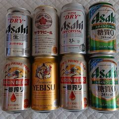 お話中　缶ビール