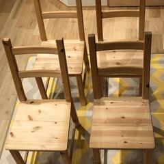 (取引中)IKEA イーヴァル 椅子 4脚セットの画像