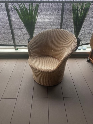 籐　ラタンチェア×2脚　剣持勇