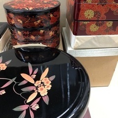 昭和レトロ食器類　湯呑み入れ　重箱セット