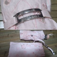 【まだ受付中】中古 NINA RICCI ニナリッチ 折りたたみ日傘 レース使いがかわいい♪ ベビーピンク 早い者勝ちです✨✨の画像