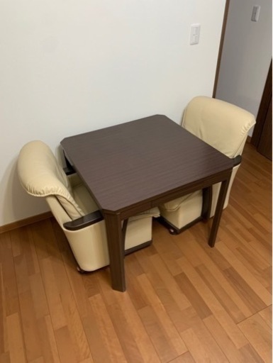 ダイニングテーブル　椅子セット　こたつ　ハイタイプ