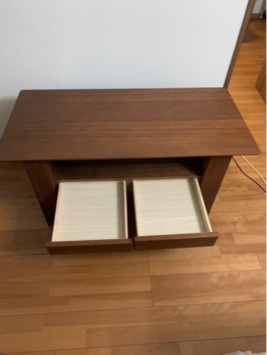 【美品】テーブル  引き出し付き　センターテーブル　ブラウン　