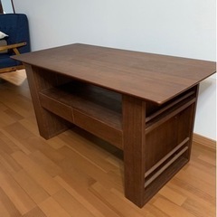 【美品】テーブル  引き出し付き　センターテーブル　ブラウン　