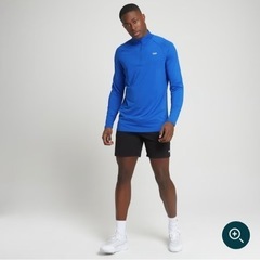 MP メンズ エッセンシャル 1/4ジップ - ロイヤル ブルー 男性用1/4ジッパー付きトレーニング用トップスの画像