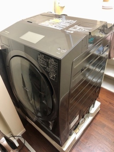 ドラム式洗濯機　TOSHIBA ZABOON ブラウン