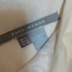 ZARA ザラ フリル チュニック ノースリーブ 新品 ホワイト カットソー WOMAN の画像