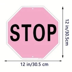 ピンク STOP サイン 看板 アメリカン 雑貨 ストップ インテリアの画像