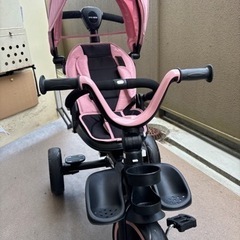 （お話し中）折りたたみベビーカー三輪車ピンク中古 