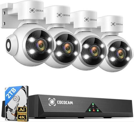 2024年 【4K800万画素録画機・AI人体検知】 防犯カメラ (茂雄) 水海道