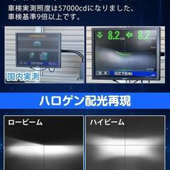 ヘッドライト 車検対応 爆光 hi/lo切替 ハロゲンサイズ 9倍明るさアップ の画像