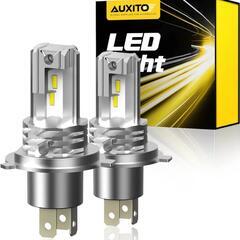 AUXITO H4 Hi/Lo LEDヘッドライト 車用 新基準車検対応 LED H4ヘッドライト 高輝度LEDチップ搭載 爆光 3倍明るさUP 純正ハロゲンと発光点一致 高輝度6000K 12V車対応 定電流回路搭載 長寿命 放熱性静音 瞬間起動 ファンレス2個入り ホワイト