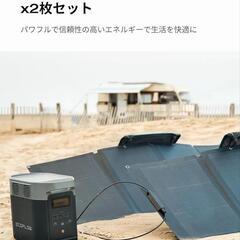 ポータブル電源 DELTA 2 1１0Wソーラーパネル2枚 セット リン酸鉄 大容量1024Wh の画像