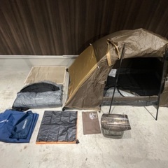ソロキャンプ デビューセット ワークマンテント シュラフ マット