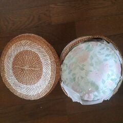 未使用のかご付きお皿5枚組の画像