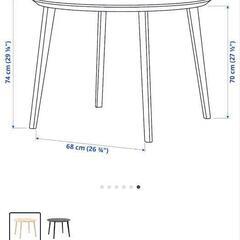 イケア丸テーブル　ダイニングテーブルセットの画像