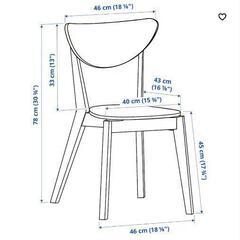 イケア丸テーブル　ダイニングテーブルセットの画像