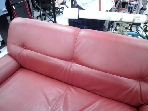 2人掛けソファ 幅173×奥行83×高さ85cm レッド系 2P 家具 長椅子 ソファー 苫小牧西店