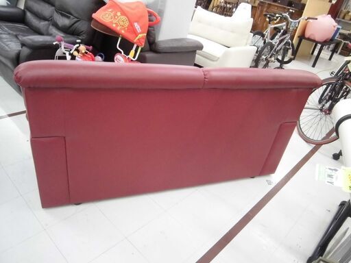 2人掛けソファ 幅173×奥行83×高さ85cm レッド系 2P 家具 長椅子 ソファー 苫小牧西店