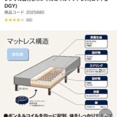 シングル脚付きボンネルコイルマットレスの画像