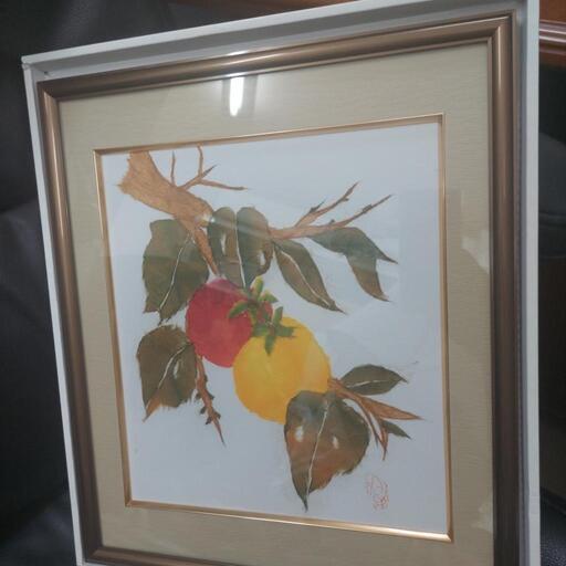 引っ越し処分品【和紙ちぎり絵】状態は良く美品扱いです。