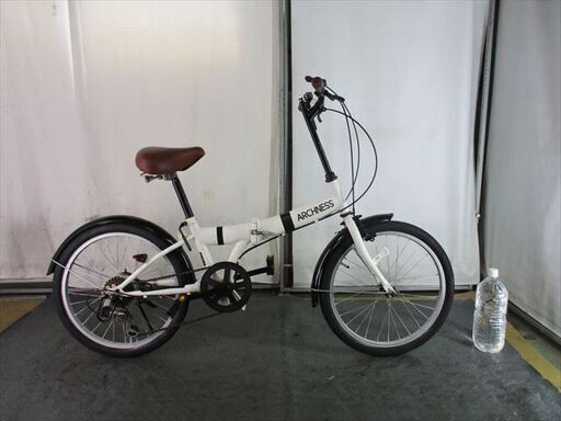 D652★8800円★　折りたたみ中古自転車　ホワイト　6段変速【20インチ 】