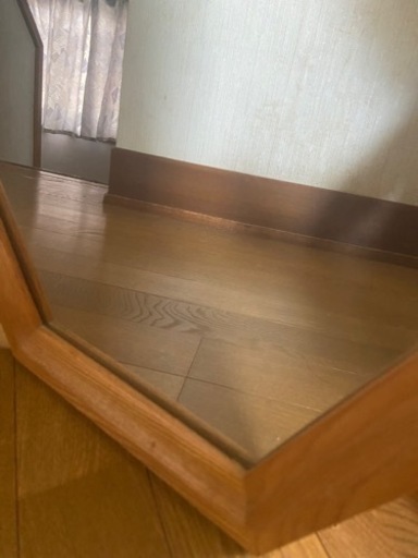木製アンティーク姿見オクタゴン