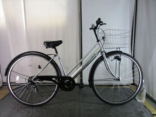 D660★限定特価★ 中古自転車 【27インチ　シルバー　軽快車　6段　LEDオートライト 】