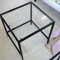 IKEA VITTSJO ネストテーブル 2点セット ブラック ガラス ヴィットショー イケア 札幌市 中央区 南12条の画像