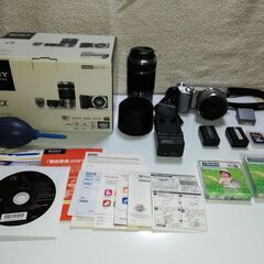 SONY一眼レフカメラ　NEX-5RY シルバー　中古美品　付属品完品　三脚付き