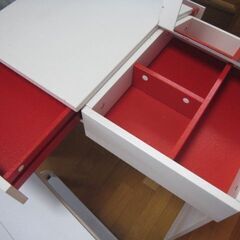 化粧台、椅子　セット　ホワイトの画像