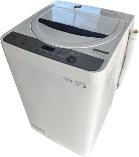 【在庫なし】【USED】2021年製　SHARP / シャープ　　全自動電気洗濯機　6.0kg  ES-GE6E-T