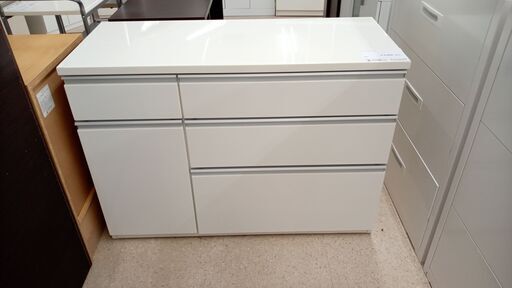 ★ジモティ割あり★  キッチンカウンター 白 H85.5×D50.5×W119.5 クリーニング済み TJ7503
