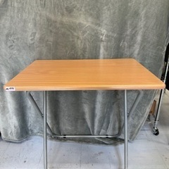 【値下げしました】折りたたみ デスク 幅70×奥行50×高さ70.5cm コンパクト スリム収納 傷がつきにくい 完成品 ナチュラル No2893の画像