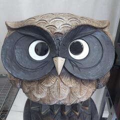 ★ジモティー割引有★ 信楽焼 ふくろう 傘立て 中古品