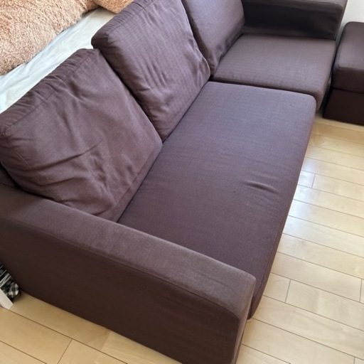 ソファー三人掛け＋オットマン付き